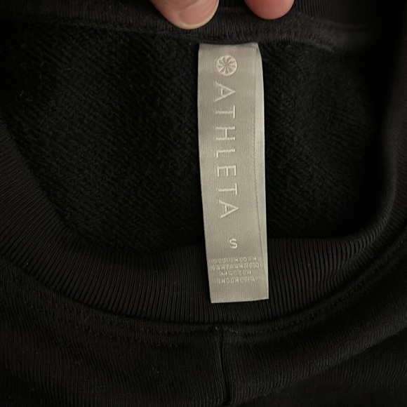 Athleta Sedona Sweatshirt Dress Black- Size Small - Picture 6 of 9